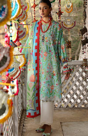 Zaha - Neelum Lawn'25 by Zaha Embroidered Suit Unstitched 3 piece - Summer Collection - aubranz.com