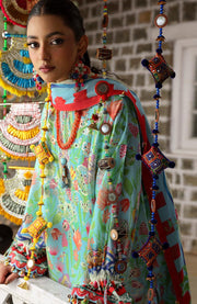 Zaha - Neelum Lawn'25 by Zaha Embroidered Suit Unstitched 3 piece - Summer Collection - aubranz.com