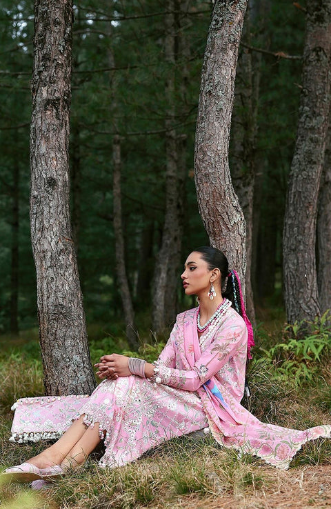 Zaha - Neelum Lawn'25 by Zaha Embroidered Suit Unstitched 3 piece - Summer Collection - aubranz.com