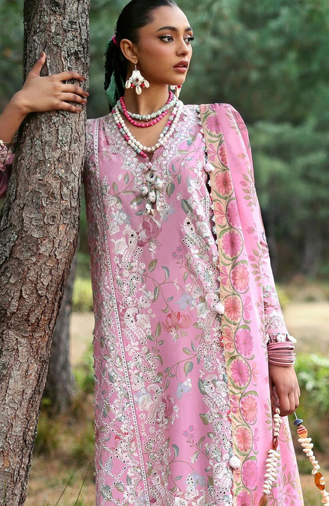 Zaha - Neelum Lawn'25 by Zaha Embroidered Suit Unstitched 3 piece - Summer Collection - aubranz.com