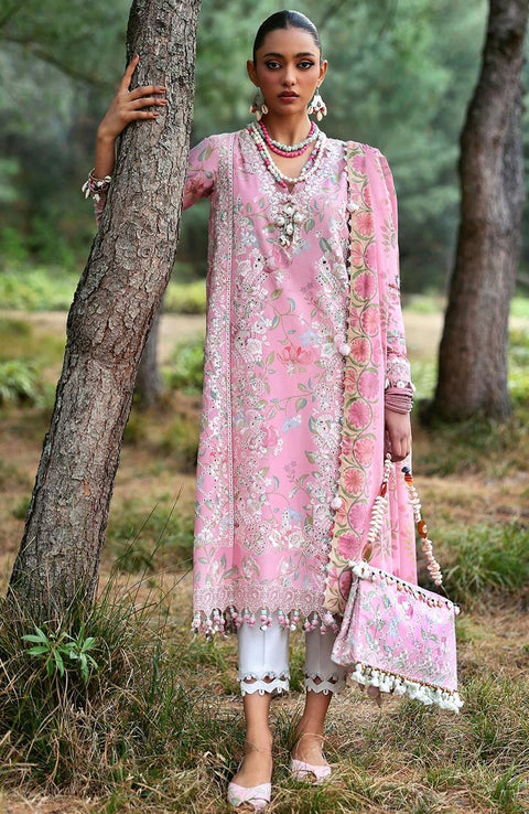 Zaha - Neelum Lawn'25 by Zaha Embroidered Suit Unstitched 3 piece - Summer Collection - aubranz.com