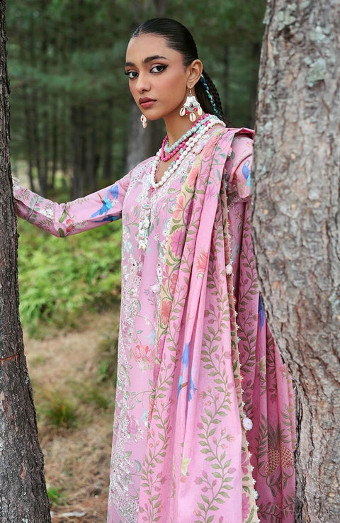 Zaha - Neelum Lawn'25 by Zaha Embroidered Suit Unstitched 3 piece - Summer Collection - aubranz.com
