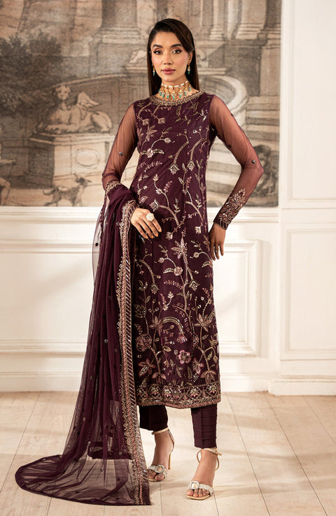 Zarif - Zarif Formal Edit'25 Embroidered Net Suits Unstitched 3 Piece - Formal Collection - aubranz.com