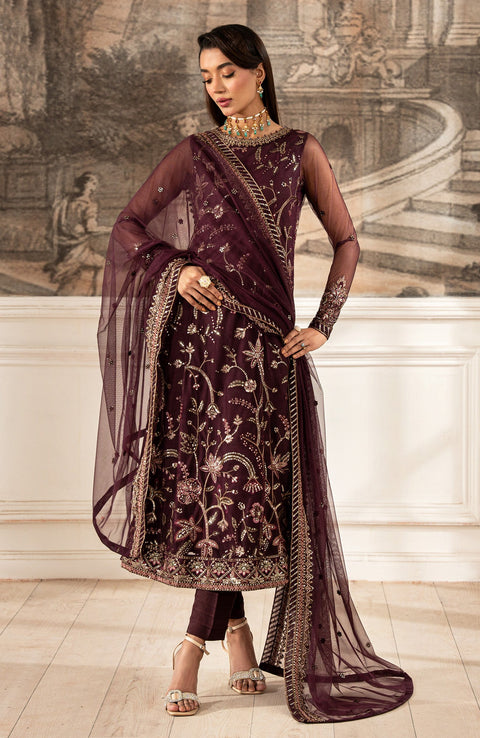 Zarif - Zarif Formal Edit'25 Embroidered Net Suits Unstitched 3 Piece - Formal Collection - aubranz.com