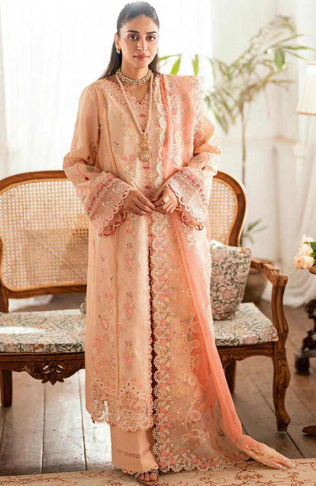 Qalamkar - Luxury Lawn Eid Edit'25 By Qalamkar Embroidered Suits Unstitched 3 Piece - Summer Collection - aubranz.com