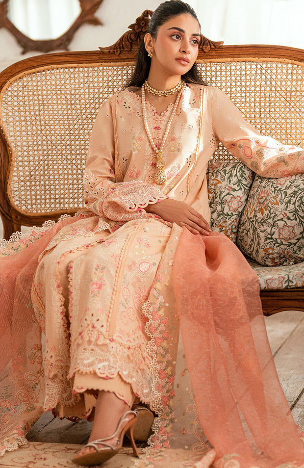 Qalamkar - Luxury Lawn Eid Edit'25 By Qalamkar Embroidered Suits Unstitched 3 Piece - Summer Collection - aubranz.com