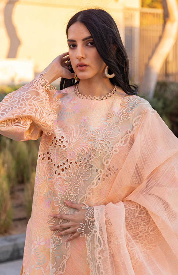 SUMMER COLLECTION SKU#RR9 CARNATION LAWN'25 BY RANG RASIYA EMBROIDERED SUITS UNSTITCHED 3 PIECE