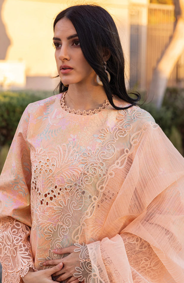 SUMMER COLLECTION SKU#RR9 CARNATION LAWN'25 BY RANG RASIYA EMBROIDERED SUITS UNSTITCHED 3 PIECE