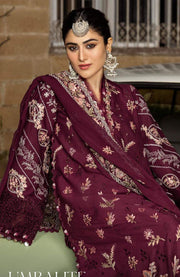 Kahf - Kahf Premium Karandi Chiffon Collection'25 Embroidered Suits Unstitched 8 Piece - Winter Collection - aubranz.com