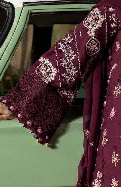 Kahf - Kahf Premium Karandi Chiffon Collection'25 Embroidered Suits Unstitched 8 Piece - Winter Collection - aubranz.com