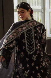 Kahf - Kahf Premium Karandi Chiffon Collection'25 Embroidered Suits Unstitched 9 Piece - Winter Collection - aubranz.com