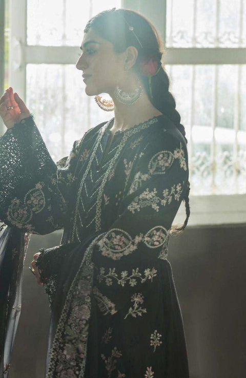 Kahf - Kahf Premium Karandi Chiffon Collection'25 Embroidered Suits Unstitched 9 Piece - Winter Collection - aubranz.com