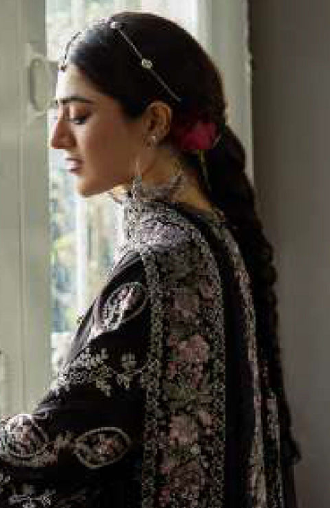 Kahf - Kahf Premium Karandi Chiffon Collection'25 Embroidered Suits Unstitched 9 Piece - Winter Collection - aubranz.com