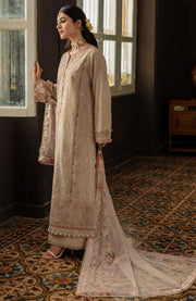 Kahf - Kahf Premium Karandi Chiffon Collection'25 Embroidered Suits Unstitched 10 Piece - Winter Collection - aubranz.com