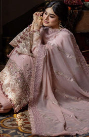 Kahf - Kahf Premium Karandi Chiffon Collection'25 Embroidered Suits Unstitched 11 Piece - Winter Collection - aubranz.com