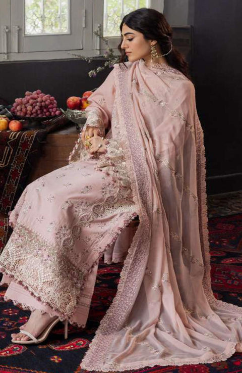 Kahf - Kahf Premium Karandi Chiffon Collection'25 Embroidered Suits Unstitched 11 Piece - Winter Collection - aubranz.com
