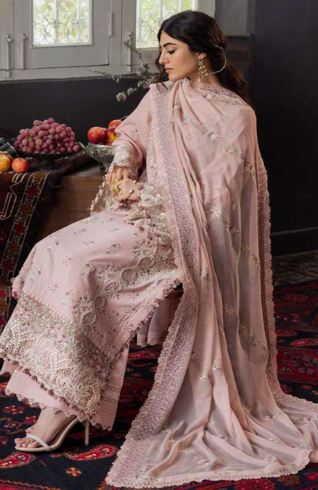 Kahf - Kahf Premium Karandi Chiffon Collection'25 Embroidered Suits Unstitched 11 Piece - Winter Collection - aubranz.com