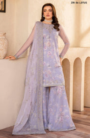 Zarif - Iris by Zarif Embroidered Net Suits Unstitched 3 Piece - Formal Collection - aubranz.com