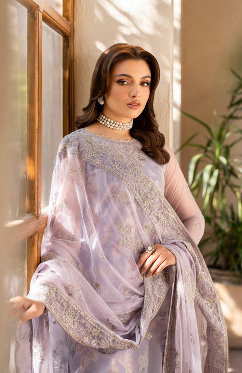 Zarif - Iris by Zarif Embroidered Net Suits Unstitched 3 Piece - Formal Collection - aubranz.com