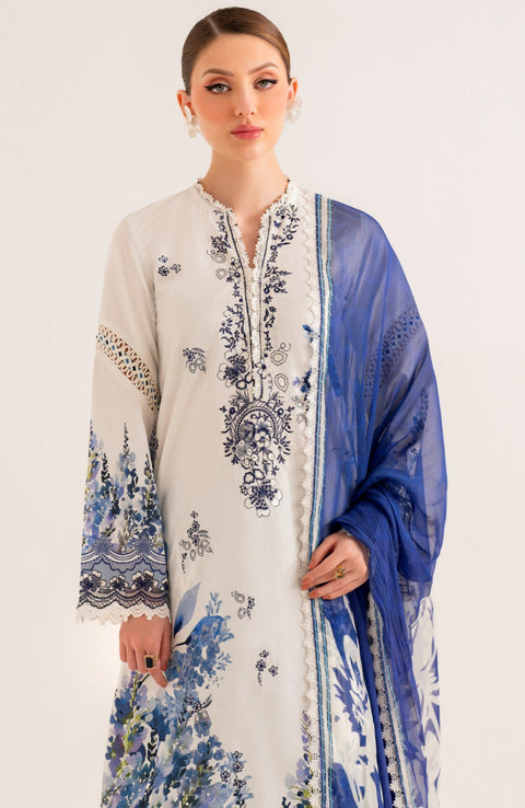 Sable Vogue - Lila'24 by Sable Vogue Embroidered Lawn Suit Unstitched 3 Piece - Summer Collection - aubranz.com