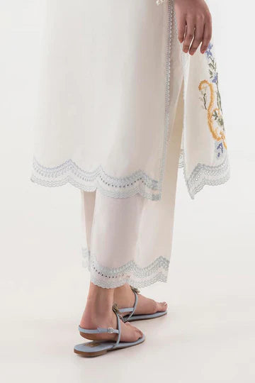 LAWN CREAM TROUSER - SANA SAFINAZ SKU#TROUSER11 aubranz.com