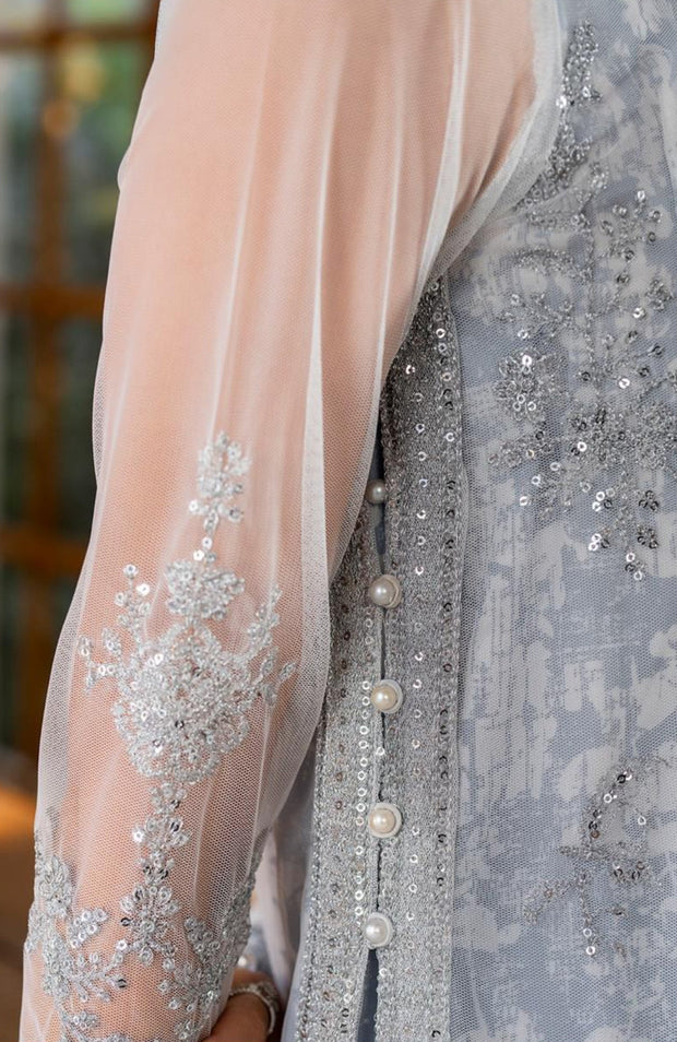 Zarif - Iris by Zarif Embroidered Net Suits Unstitched 3 Piece - Formal Collection - aubranz.com