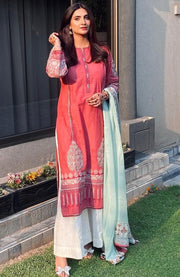 Zara_Shahjahan - Lawn Unstitched'24 By Zara Shahjahan Embroidered Lawn Suit Unstitched 3 Piece LUZS24L 1A - Summer Collection - aubranz.com
